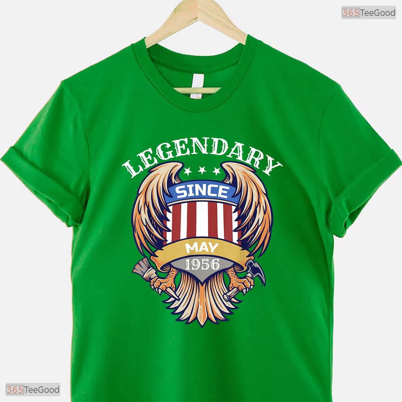 Patriotic Legendary Since May 1956 T-Shirt- Awesome May Birthday Shirt Gift