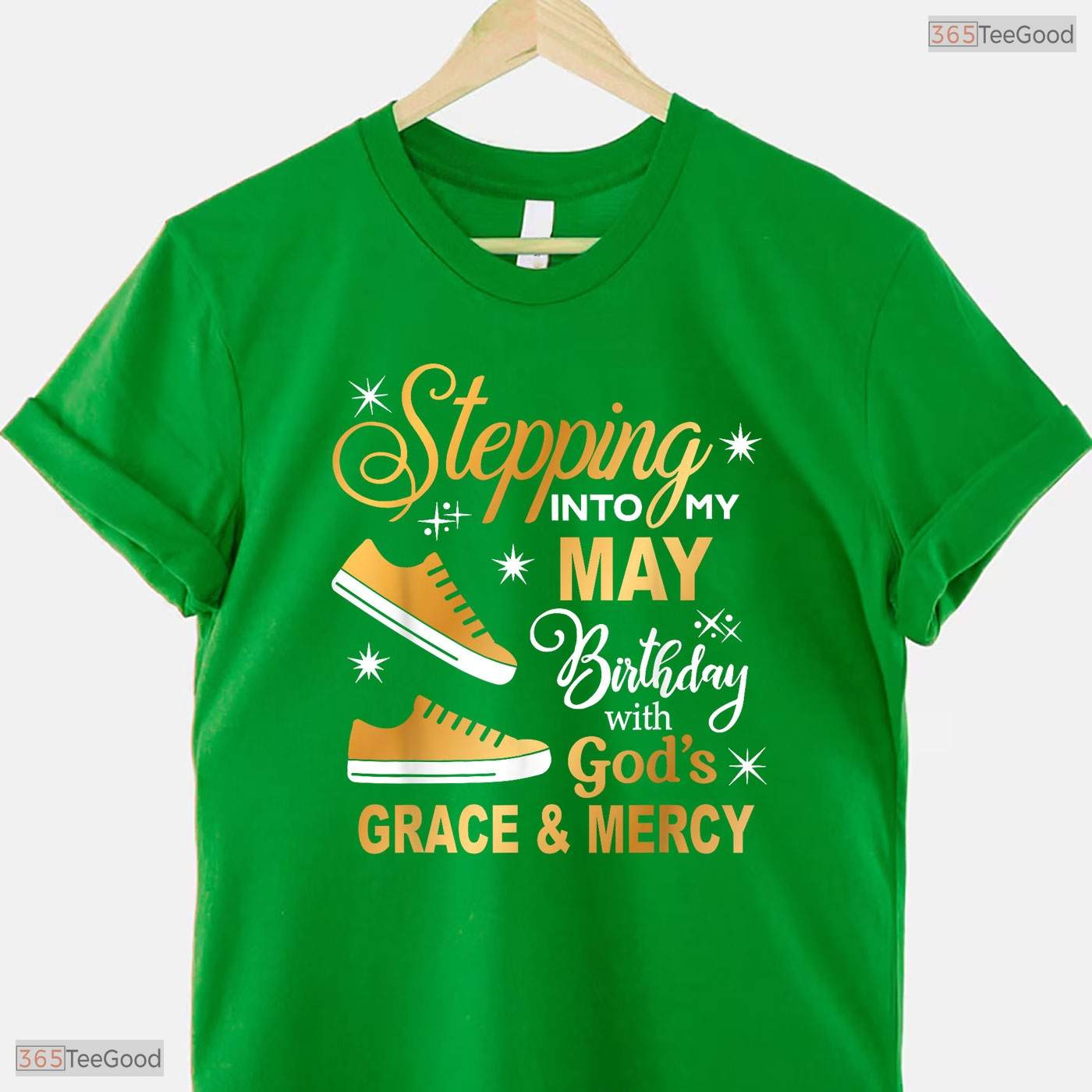 Stepping Into My Month Shirt- God's Grace May Birthday T-Shirt For Adult Women