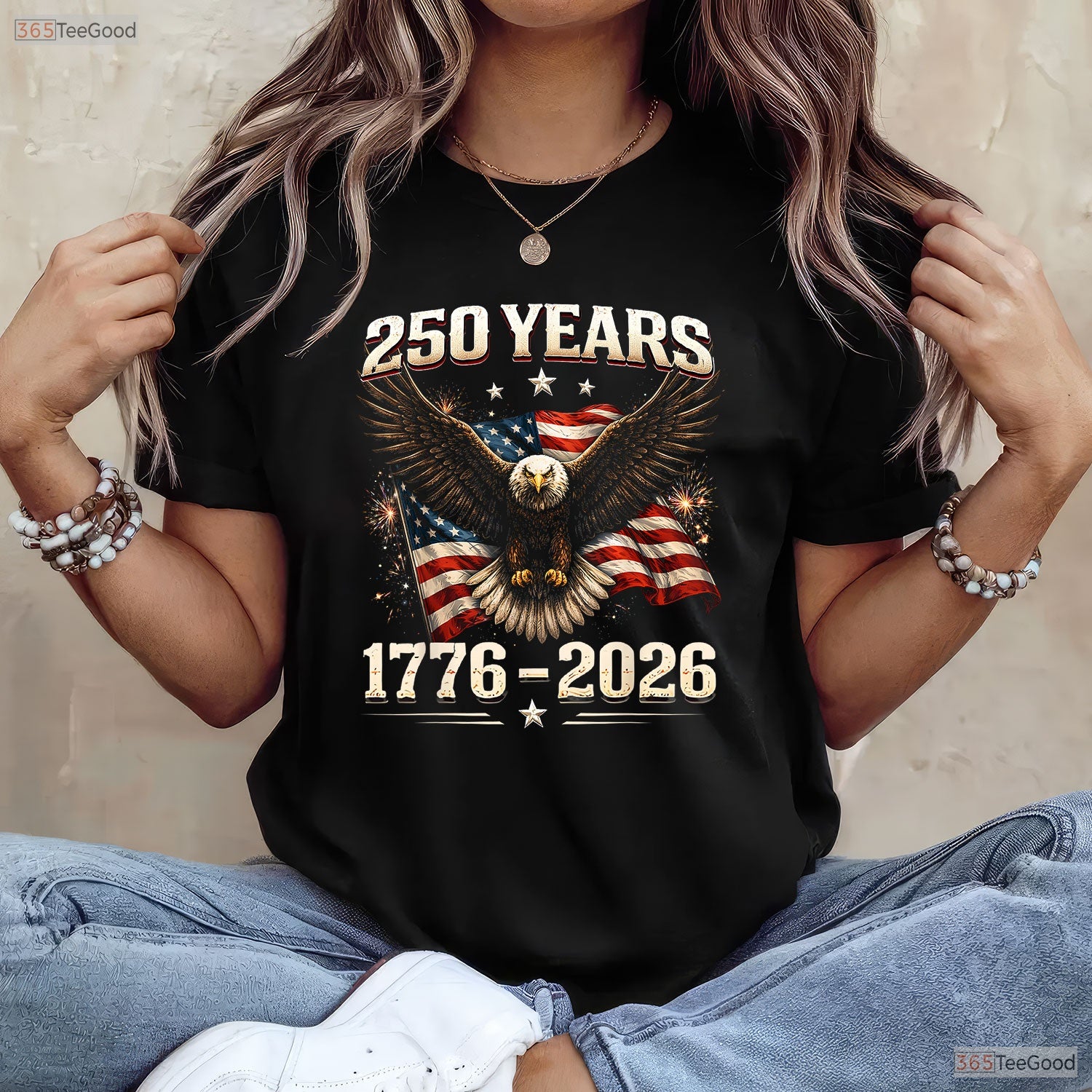 250th Anniversary USA Eagle Independence Valentine T-Shirt Bass Fishing Gear