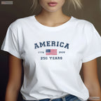 America 250 Years USA Flag July 4th Valentine T-Shirt Offshore Fishing Men