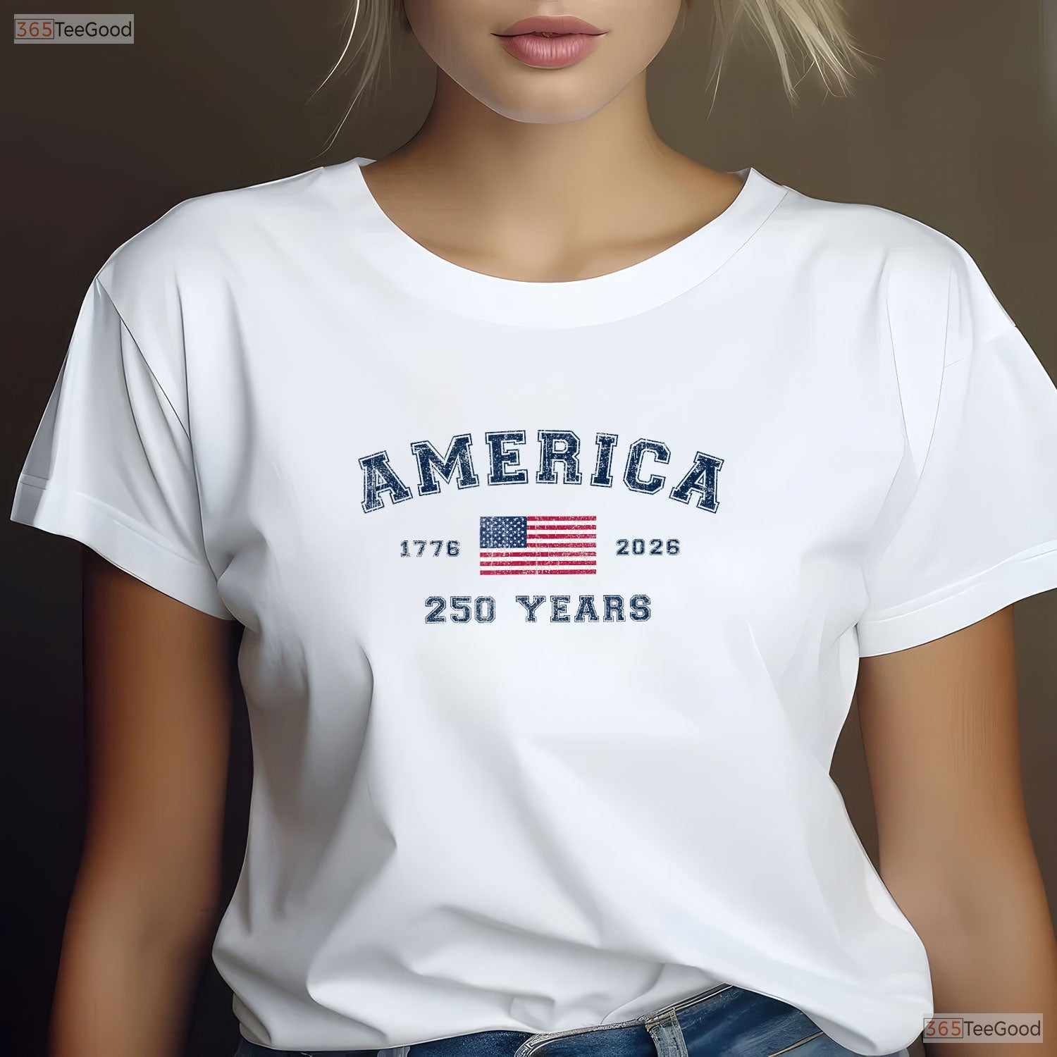 America 250 Years USA Flag July 4th Valentine T-Shirt Offshore Fishing Men