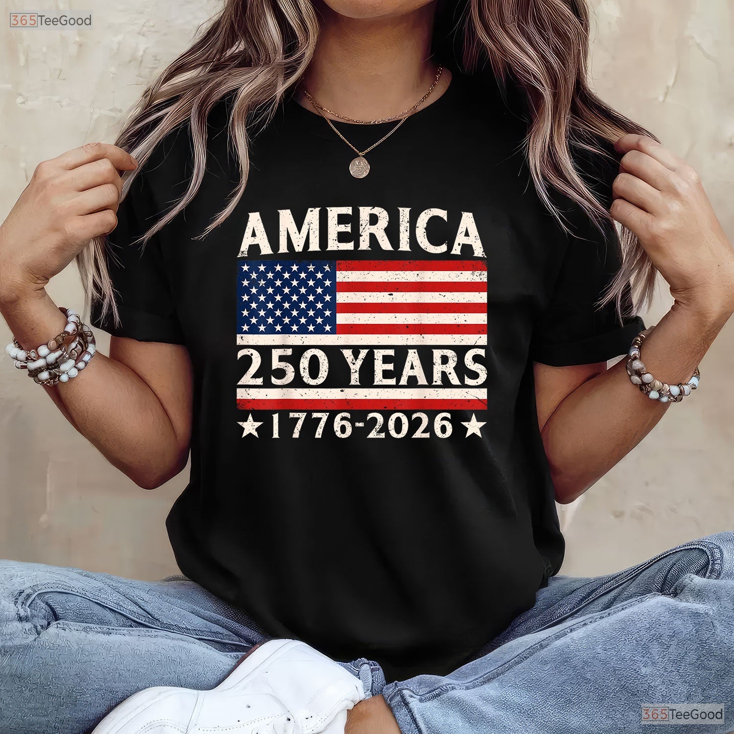 America 250 Years 4th of July USA Flag Valentine T-Shirt Kayak Fishing Gear