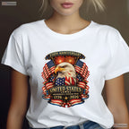 USA Independence 250th Patriotic Eagle Valentine T-Shirt For Bass Fishing