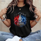 250 Years Freedom 4th of July USA Valentine T-Shirt Ice Fishing Apparel Men