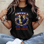 250 Years America Anniversary Trump Washington Valentine T-Shirt Bass Fishing