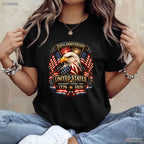250th USA Patriotic Eagle 4th of July Valentine T-Shirt For Ice Fishing Mens