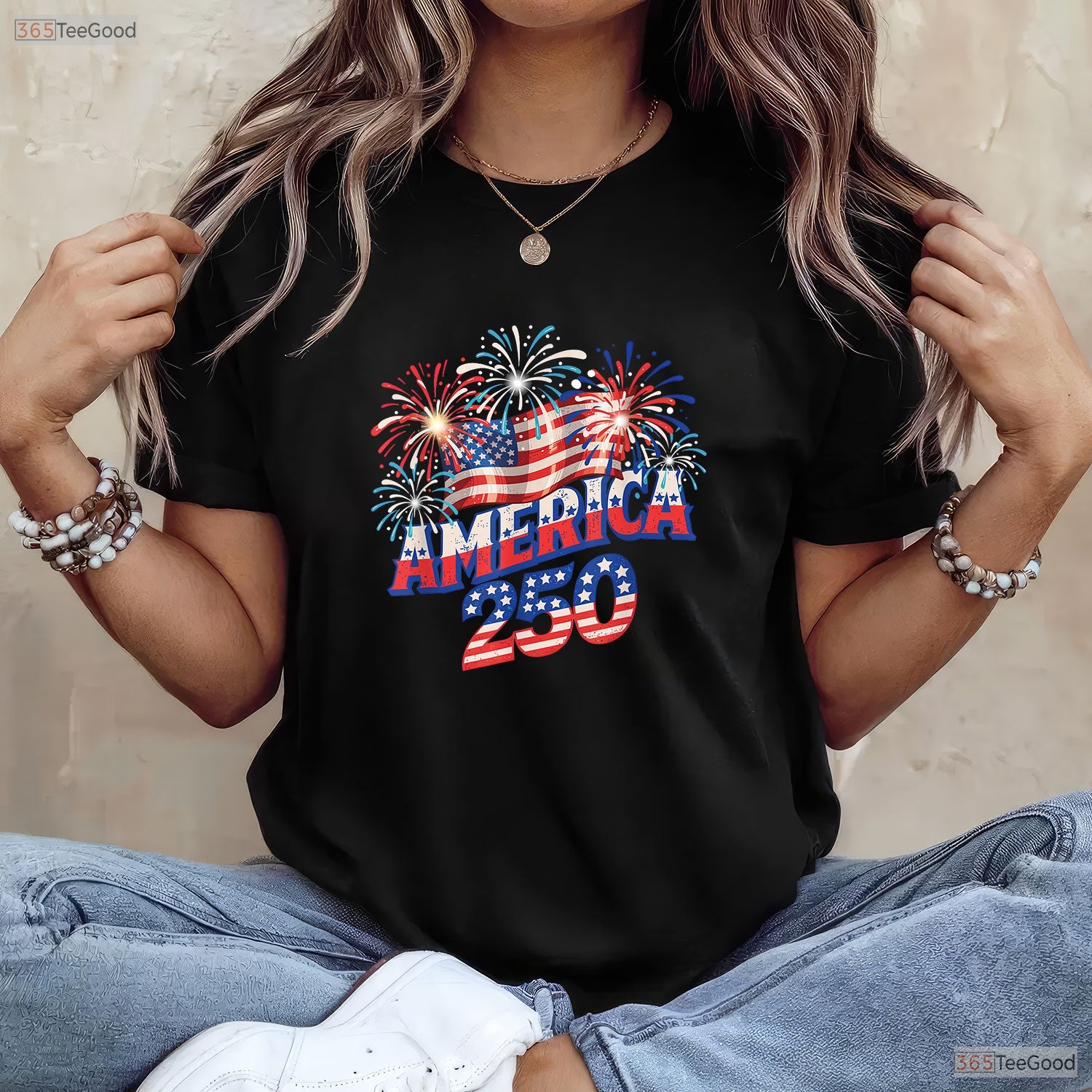 250 Years America Independence Freedom Valentine T-Shirt Saltwater Fishing