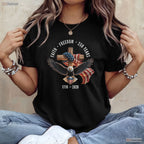 Faith Freedom 250 Years Christian Cross Valentine T-Shirt River Fishing Wear
