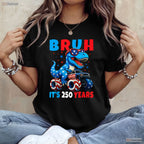 Kids 250th Anniversary Dino 2026 USA Valentine T-Shirt Inshore Fishing Men