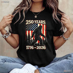 250th Anniversary Big Foot USA Independence Valentine T-Shirt Lake Fishing