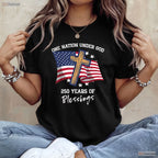 One Nation Under God 250 Years USA Valentine Shirt Surf Fishing Apparel Men
