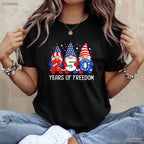 250 Years Anniversary USA Patriotic Gnome Valentine T-Shirt Bass Fishing Men
