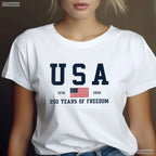 USA 250 Years of Freedom 1776 2026 Valentine T-Shirt Saltwater Fishing Gear