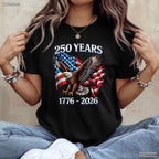 250 Years US Flag 4th of July Valentine T-Shirt Bass Fishing Gifts For Men