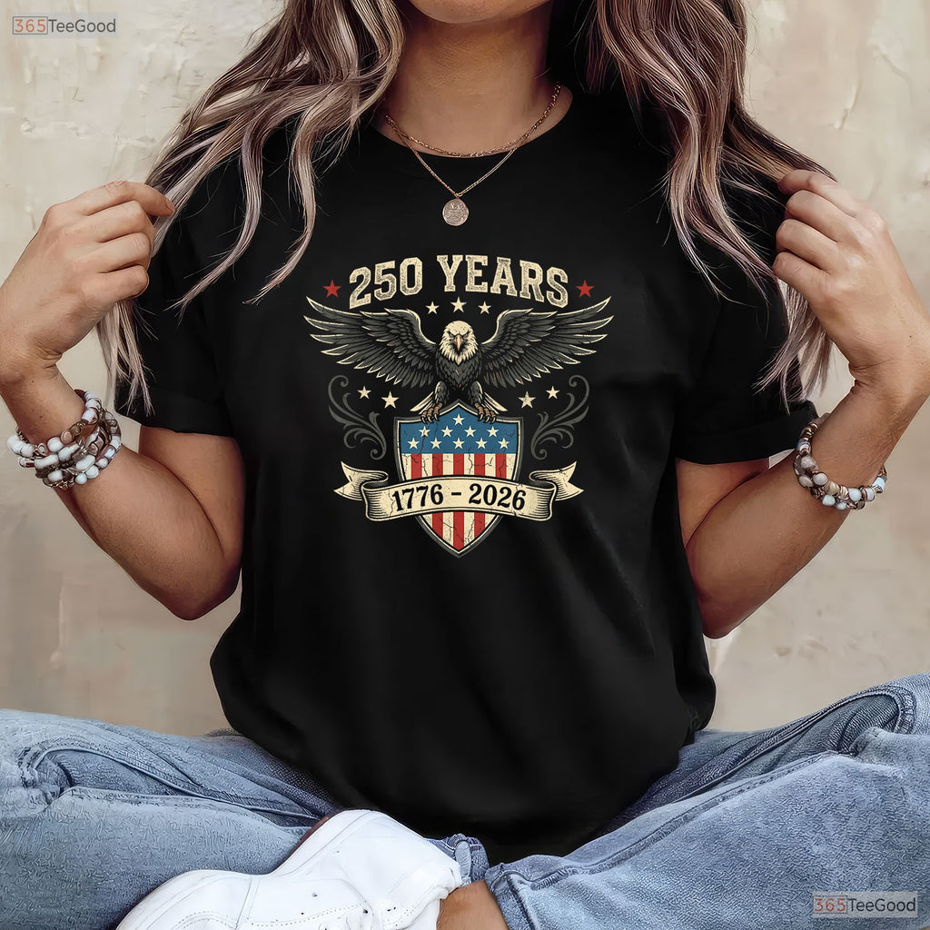 250 Years America Independence Valentine T-Shirt- Deep Sea Fishing Shirts