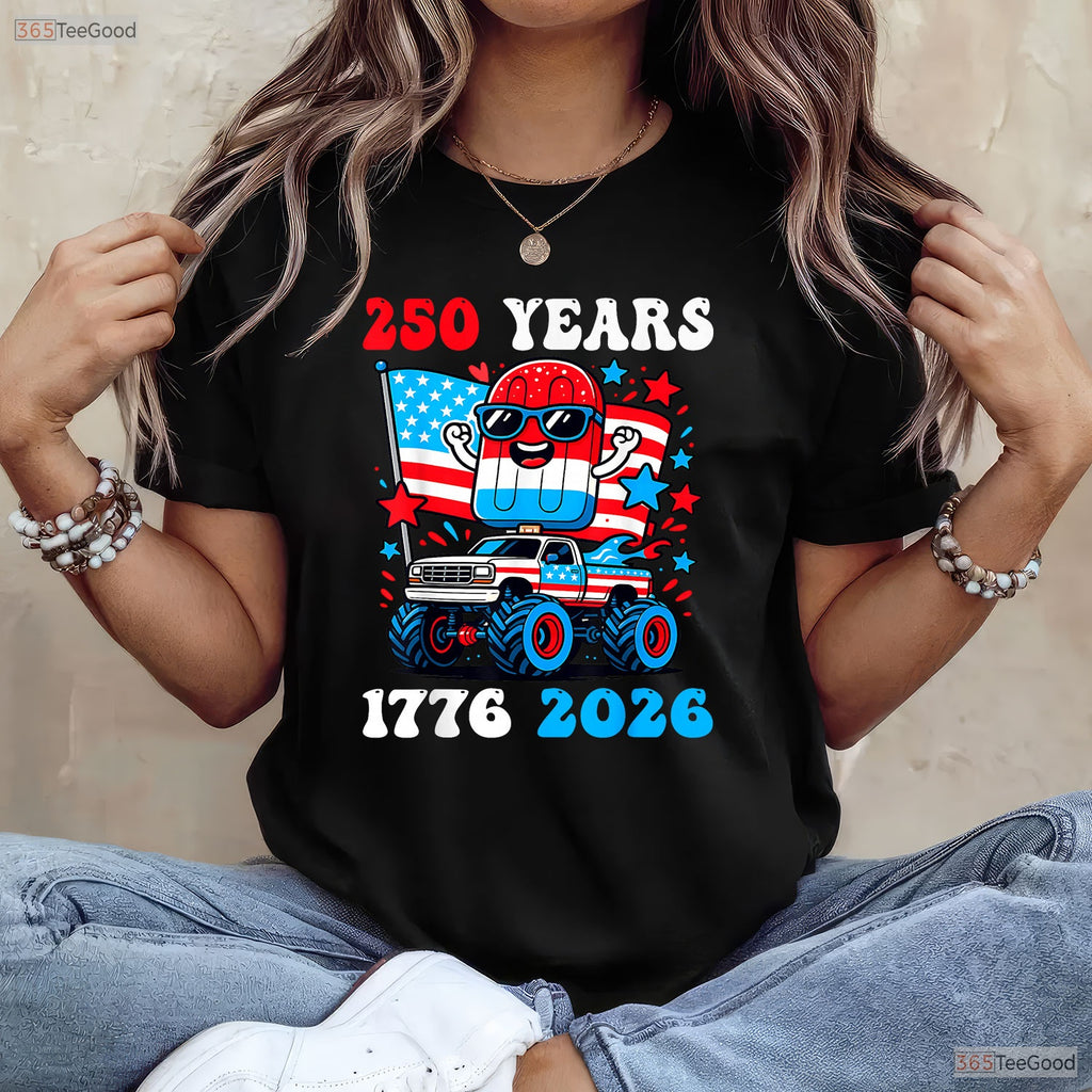 Kids 250th Anniversary USA 4th of July Valentine T-Shirt Inshore Fishing Clothing