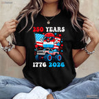 Kids 250th Anniversary USA 4th of July Valentine T-Shirt Inshore Fishing Clothing