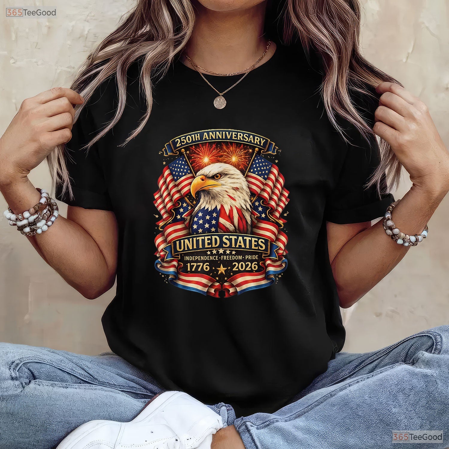 USA Independence 250th Patriotic Eagle Valentine T-Shirt Catfish Fishing Gear Men