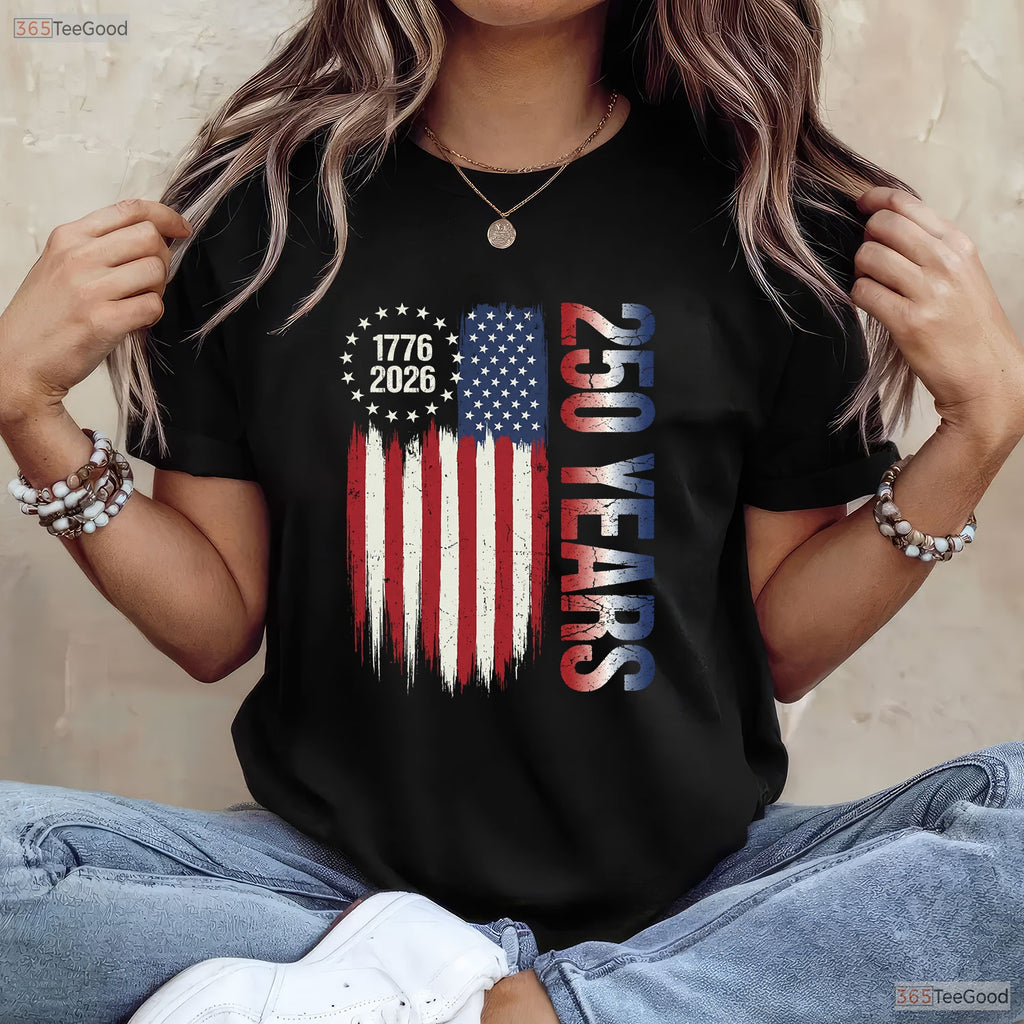 250 Years America Independence Freedom Valentine T-Shirt Fly Fishing Accessories
