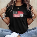 250 Years Vintage 1776 Anniversary Valentine T-Shirt Bass Fishing Tackle Men