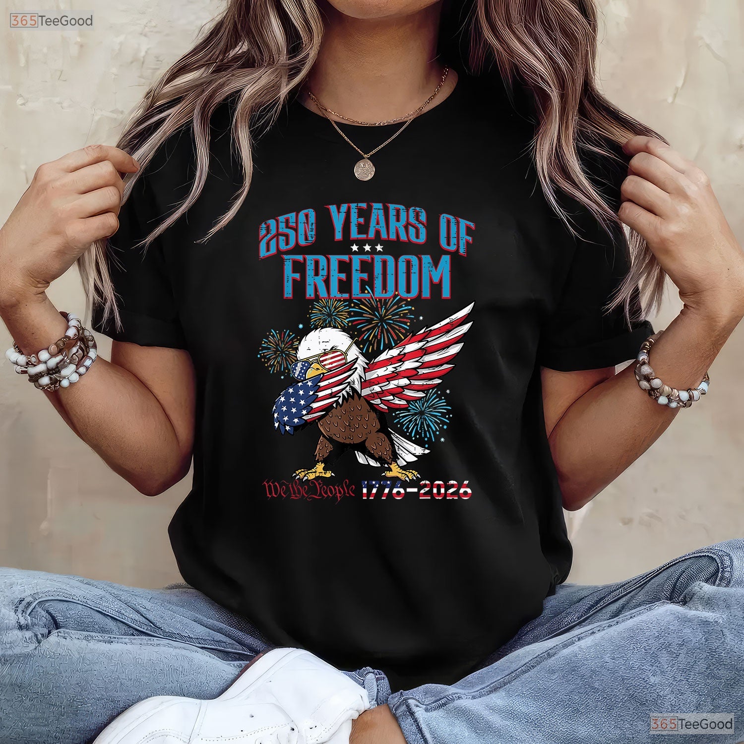 250 Years Freedom Eagle Dab 250th Valentine T-Shirt Ice Fishing Accessories
