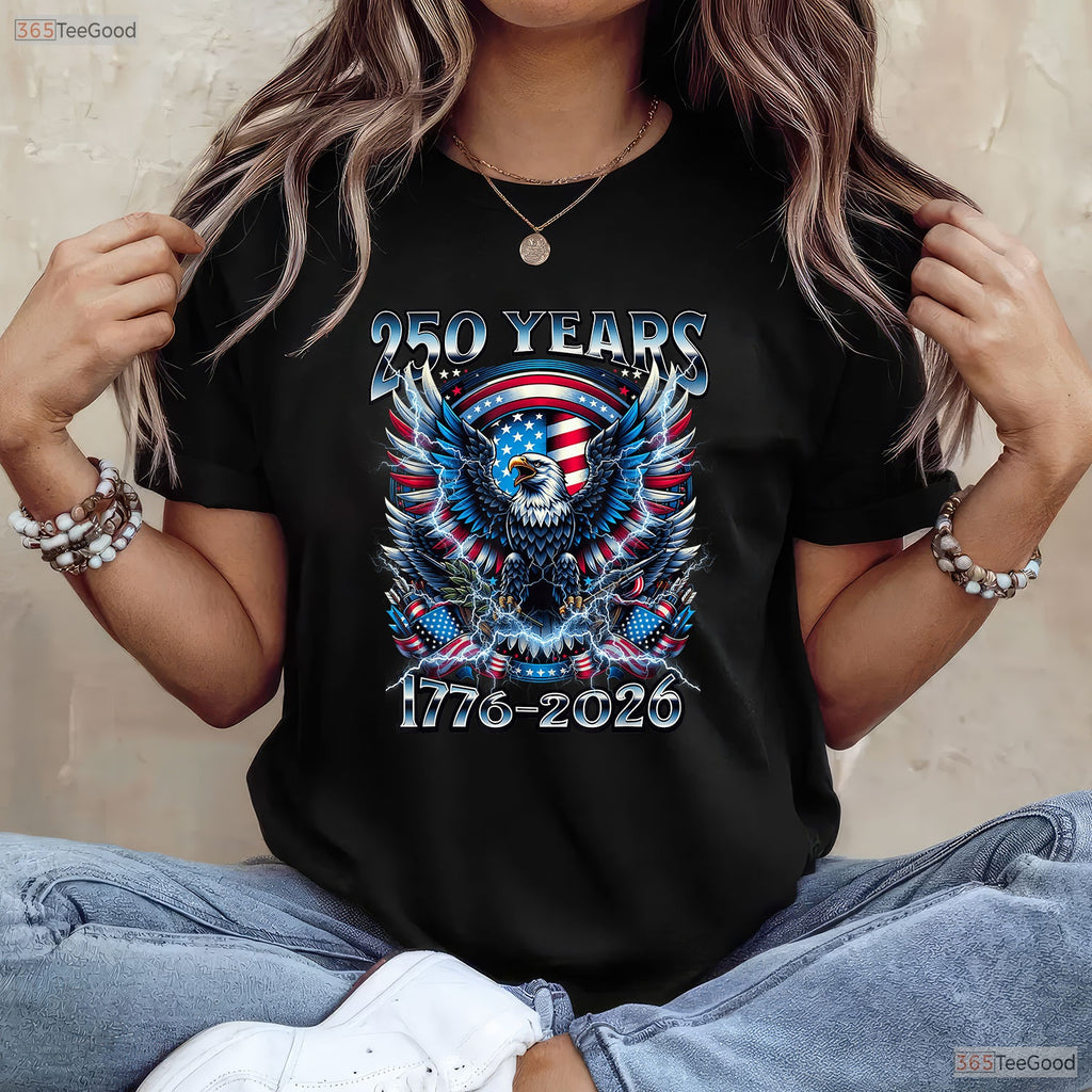 250 Years America Independence 250th Valentine T-Shirt Trout Fishing Gear Men