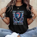 250 Years America Independence 250th Valentine T-Shirt Trout Fishing Gear Men