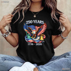 250 Years America Independence Freedom Valentine T-Shirt River Fishing Wear