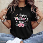 Cute Floral Mom Grandma Happy Mothers Day 2026 Shirt Best Gift T-Shirt For Her