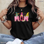 Cute Mom Gnomes Floral Shirt Mothers Day Mom Daughter Women T-Shirt Gift Idea