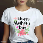 Funny Happy Mothers Day Shirt Cute Floral Mom Grandma T-Shirt For Women Gift