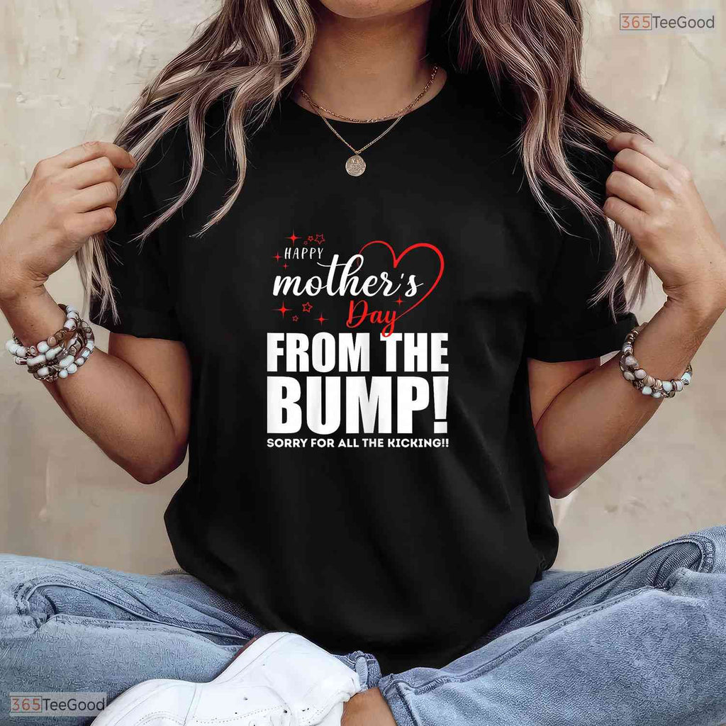 Happy Mothers Day From The Bump Shirt Funny Expecting Mom Pregnancy T-Shirt