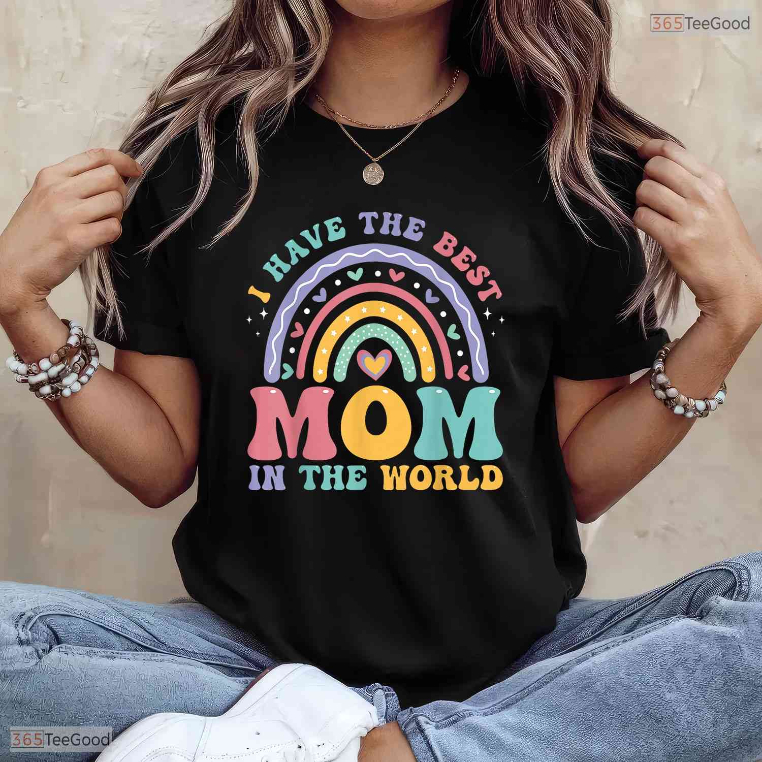 Best Mom In The World Cute Girls Mothers Day T-Shirt For Toddler Gift Present