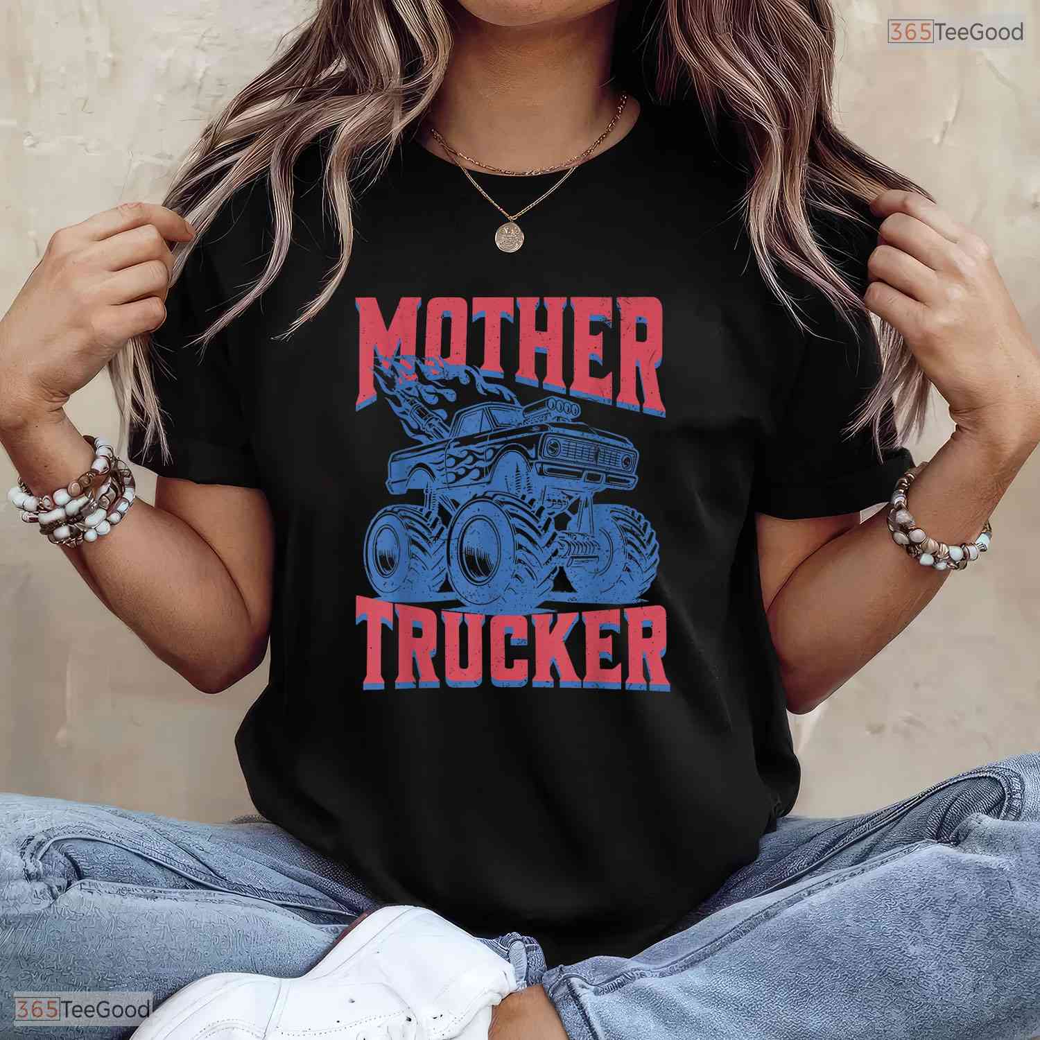 Funny Mother Trucker Truck Driver Trucking Mom Mothers Day T-Shirt Gift Idea