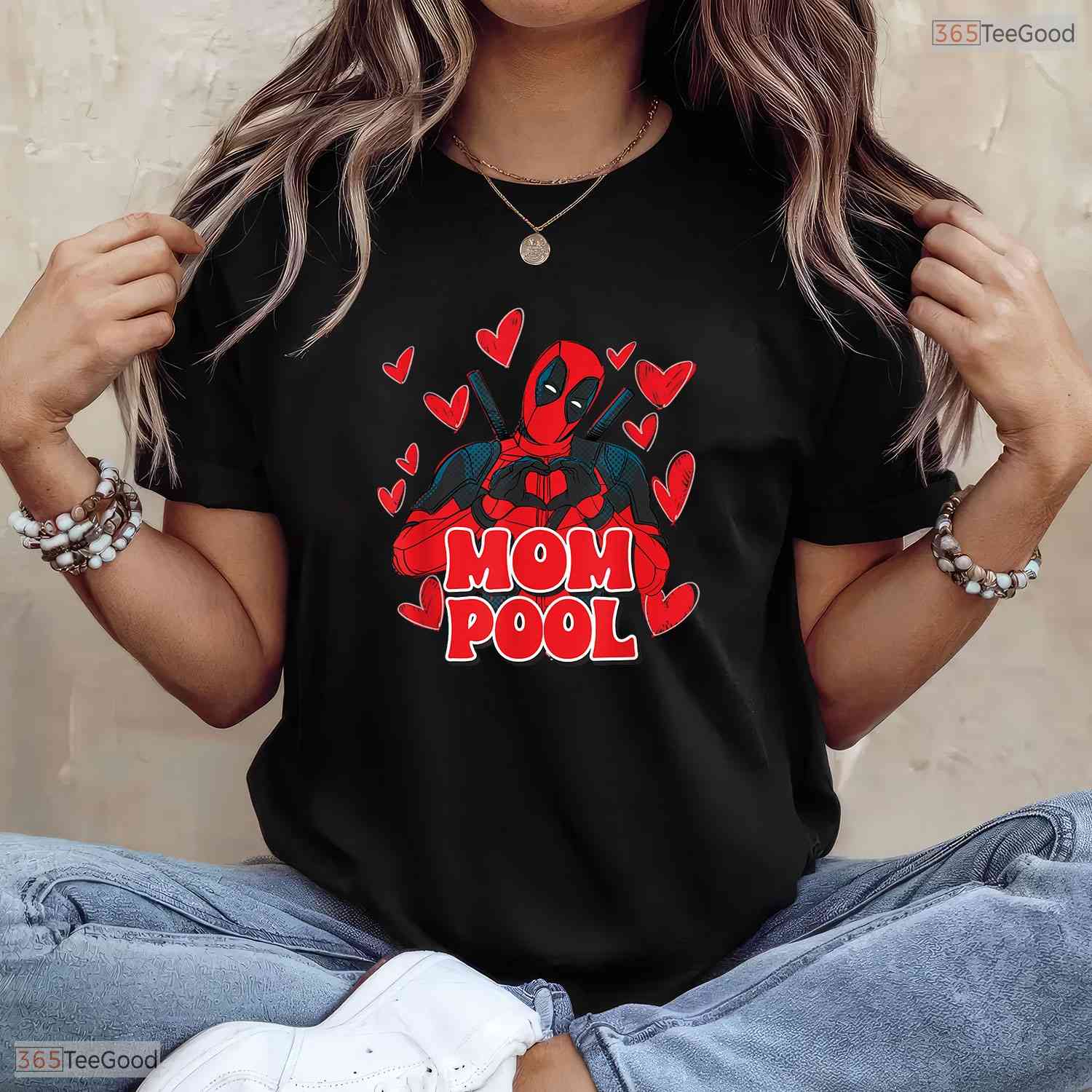 Funny Superhero Mom Pool Sarcastic Comic Style Mothers Day T-Shirt Gift Idea