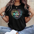 Tie Dye Heart Mothers Day Shirt Cute Mom And Grandma Mothers Day T-Shirt Gift