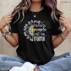 Favorite People Call Me Mimi Daisy Floral Grandma Mothers Day T-Shirt Gift