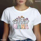 Blessed To Be Called Nana Floral Mothers Day Flower Grandma T-Shirt Present