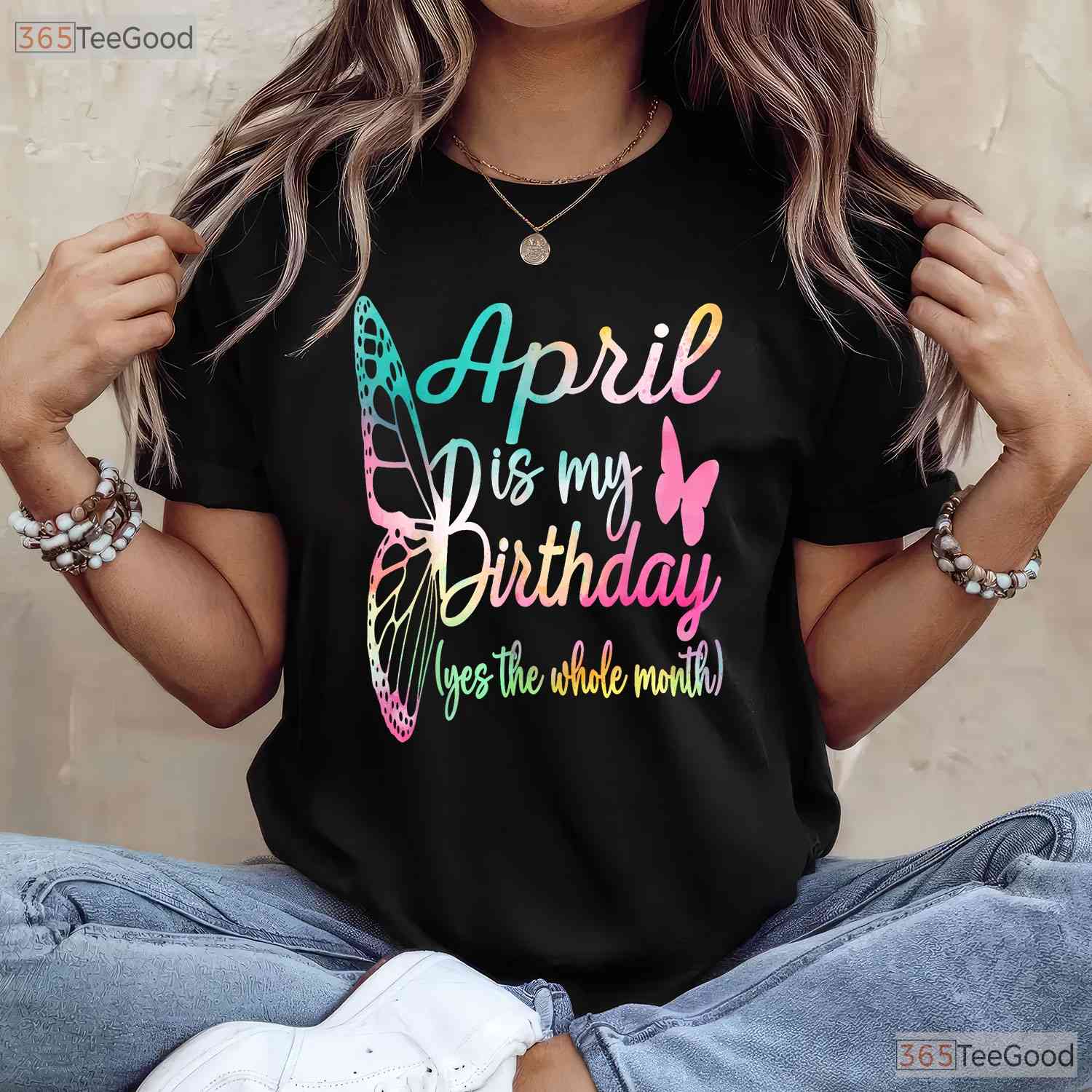 April Birthday Girl T-Shirt - Stepping Into April Tee - Best Birthday Gift For Women