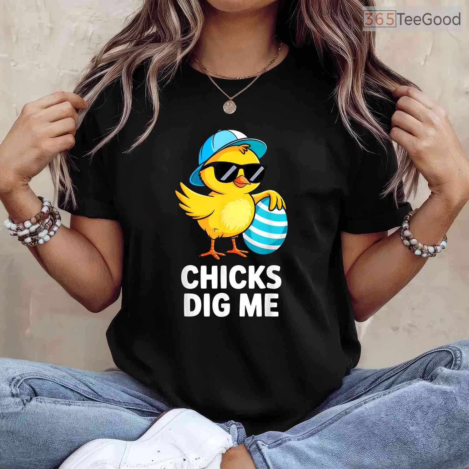 Chicks Dig Me Easter Toddler Boys Men T-Shirt Funny Happy Easter Humor Shirt