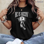 Easter He Is Rizzin Christian Religious T-Shirt Boys Kids Men Teen Meme Shirt