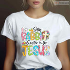 Silly Rabbit Easter Is For Jesus Religious T-Shirt Christian Faith Holiday Tee