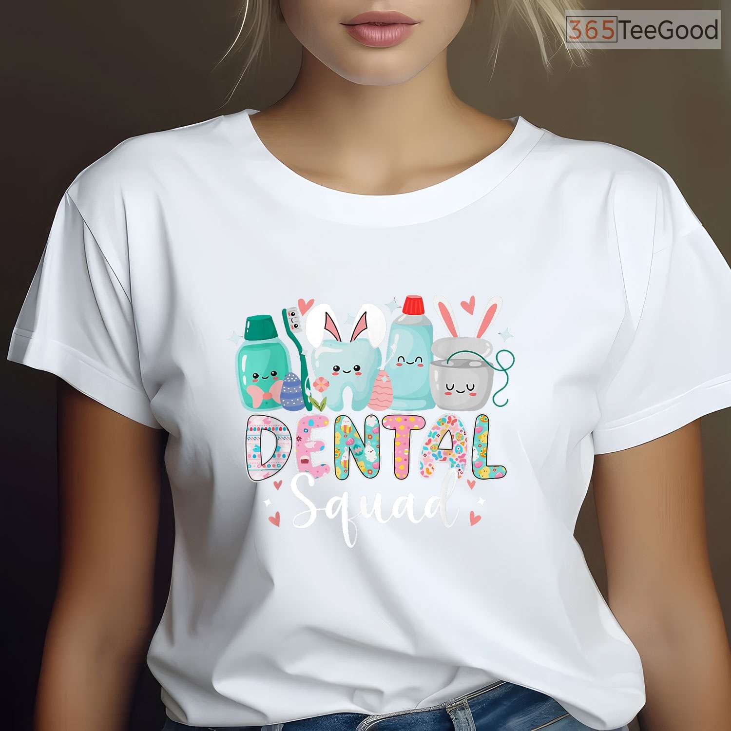 Funny Teeth Dental Squad T-Shirt Dentist Happy Easter Day Tooth Holiday Shirt
