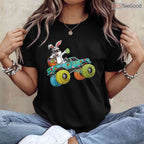 Dabbing Bunny Happy Easter T-Shirt Monster Truck Lovers Kids Boys Cool Shirt