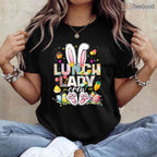 Lunch Lady Crew T-Shirt Funny Bunny Cafeteria Squad Happy Easter Day Shirt