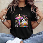 Easter Cross Bunny Needs Jesus T-Shirt Rabbit Christian Religious Faith Shirt