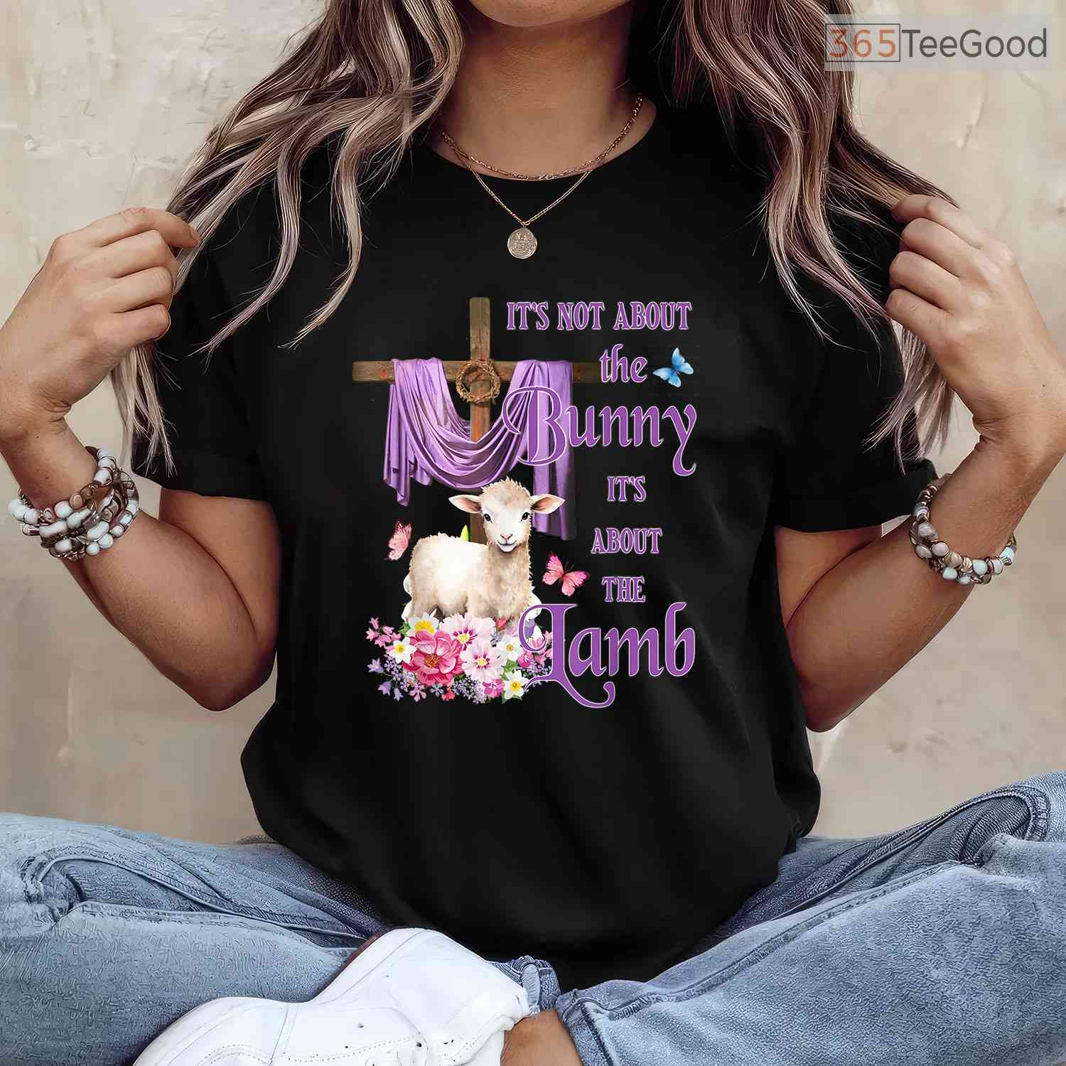 Its Not About The Bunny Its About The Lamb T-Shirt Cute Christian Faith Shirt