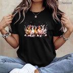 Easter Bunny Farm Chicken T-Shirt Funny Hen Bunny Ears Animal Humor Top Shirt