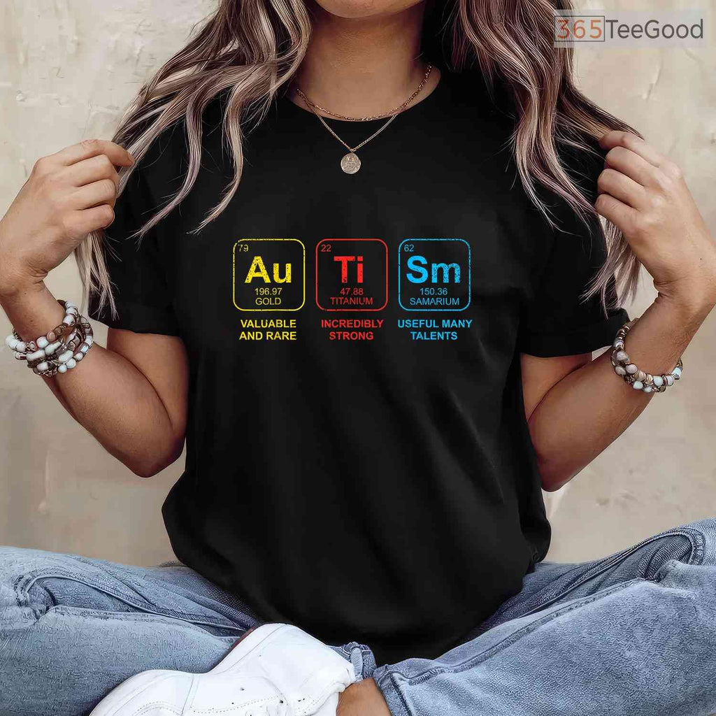 Periodic Table Elements Autism Shirt April Awareness ASD Science T-Shirt