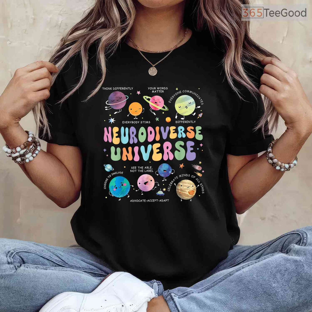 Accept T-Shirt Autism Awareness April Acceptance Inclusion Neurodiversity